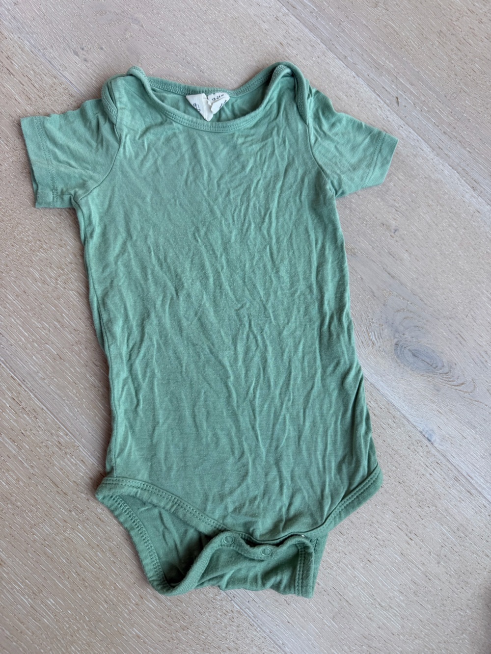 Kyte BABY Sage Green Short Sleeve One-Piece Bodysuit